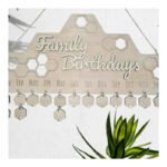Wooden honeycomb family birthday calendar
