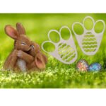 Easter bunny footprint stencil - 2