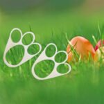 Easter bunny footprint stencil