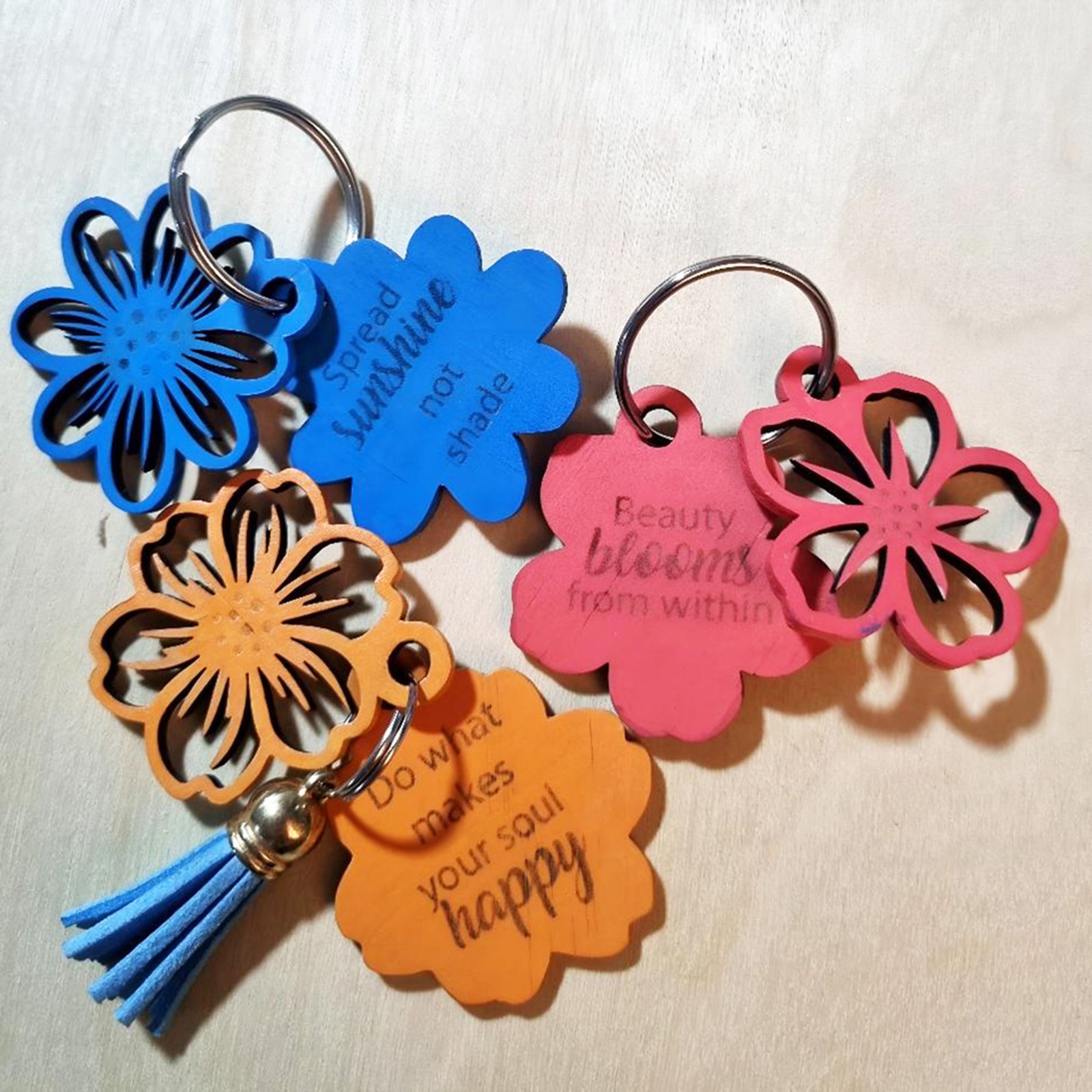 Flower keyring