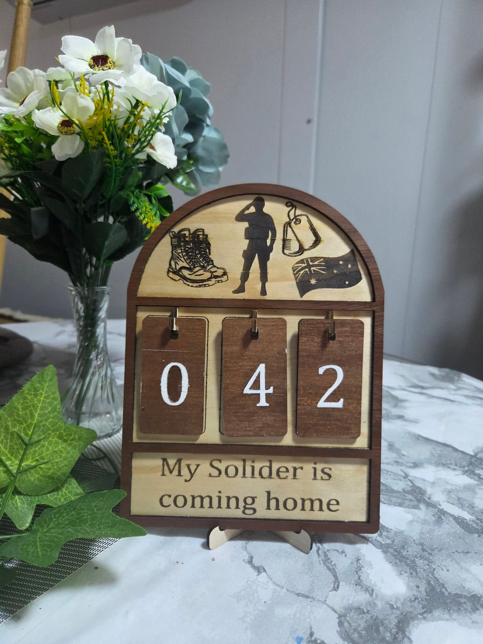 Military Deployment Countdown Sign